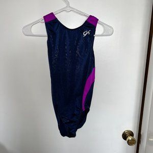 Navy blue & magenta racer back leotard - GK AM